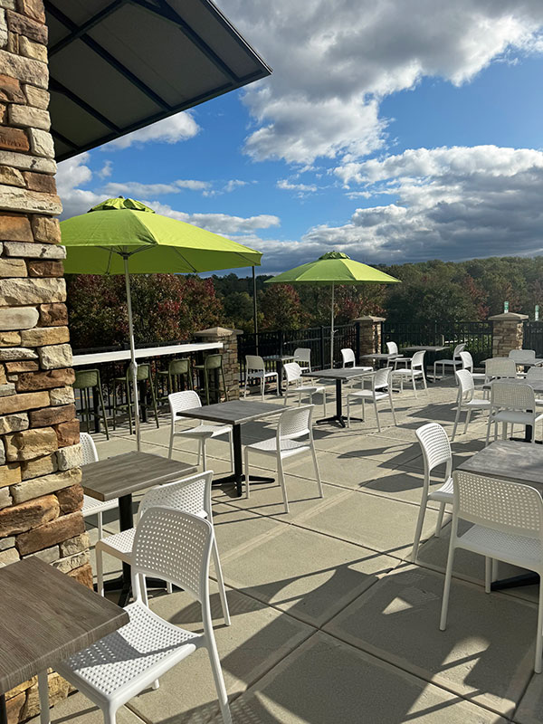 Clock Tower Coffee & Bakery outside seating